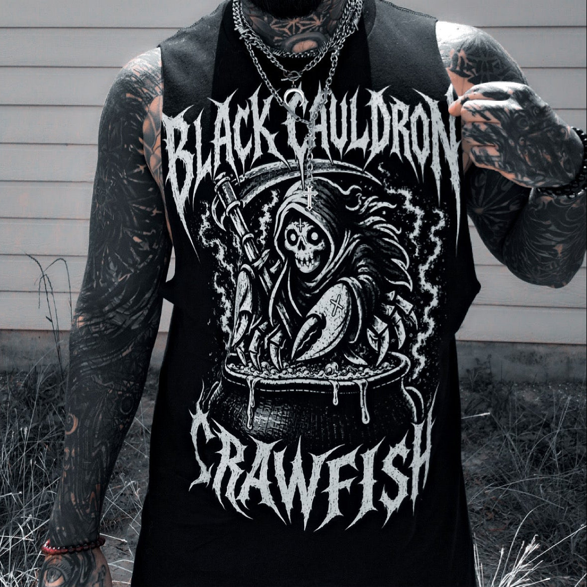 Black Cauldron Crawfish Metal Unisex t-shirt