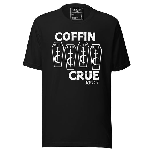 Black Coffin Unisex T-Shirt - Coffin Crue